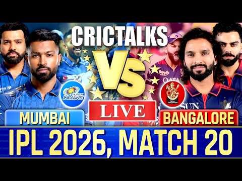 🔴 MI vs RCB, IPL 2026 Live Cricket Match Today Score Commentary, Mumbai vs Bangalore, Last 7