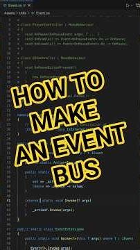 How to make an event bus in C# for Unity #coding #programming #gamedev #gamedevelopment #unity3d
