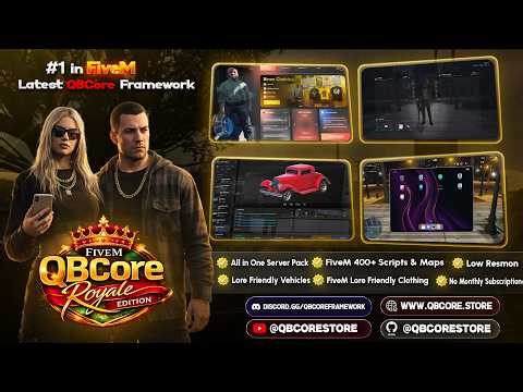 👑 QBCore Royale Edition - Latest FiveM Framework 2026 | 400+ FiveM Scripts,Lore Friendly, Low Resmon