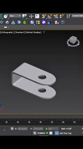 👉 Create This Mechanical Bracket in 30 Seconds | 3ds Max Shorts #3dsMax #Shorts