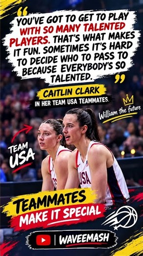 Caitlin Clark on Playing With Team USA’s Most Talented Players 🇺🇸🏀#CaitlinClark #TeamUSA #Basketball