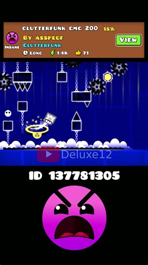 Geometry dash Clutterfunk GMC 200 (impossible?) #geometrydash #shorts
