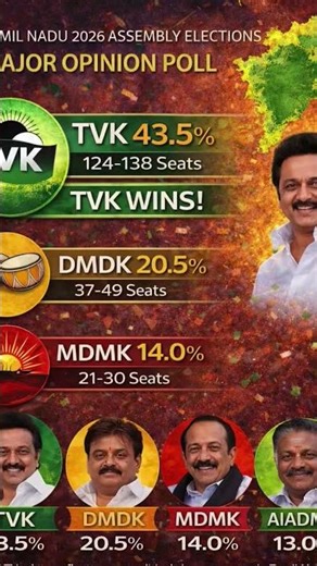 Tamilnadu Assembly Election Opinion poll 2026 | Dmk vs aidmk