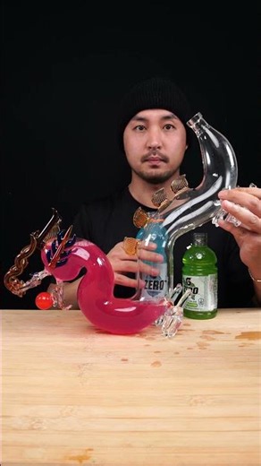 Pink + Blue + Green 🐉 #asmr #gatorade