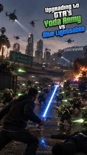 Upgrading to GTA's Yoda Army vs Blue Lightsaber