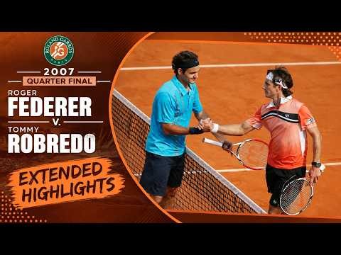 Roger Federer v. Tommy Robredo | Roland Garros 2007 QF Highlights