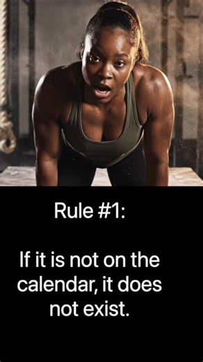 Rule #1: If it is not on the calendar, it does not exist. 📉 #discipline