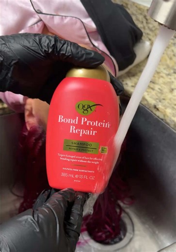 Hair Washing Routine with OGX Protein Repair Shampoo