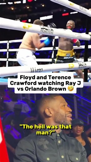 Floyd Mayweather and Terence Crawford were so confused watching Ray J vs Orlando Brown 💀 #floydmayweather #terencecrawford #rayj #boxing #deenthegreat