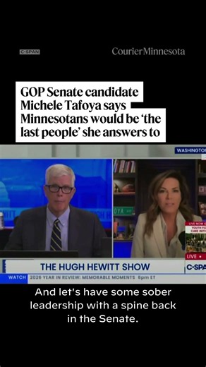 GOP Senate candidate Michele Tafoya says Minnesotans would be the 'the last people' she answers to