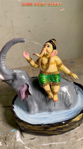 ganesh chaturthi Special making | ganesh murti making water flow 💦 #ganesha #Shorts