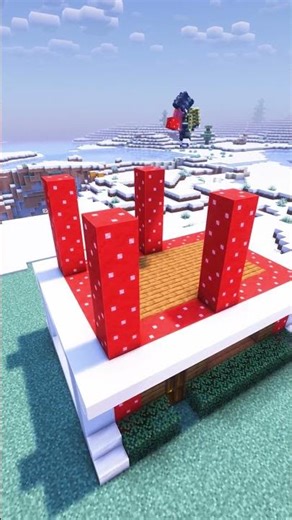 Minecraft Christmas Themed House🎅🏠 #shorts