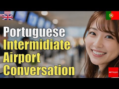 Portuguese Intermediate Airport Conversation | From Scratch | Immersion | Background | Natural | Com