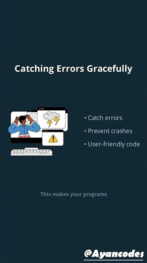 Catch Python Errors Without Crashing! 🐍 #python #shorts