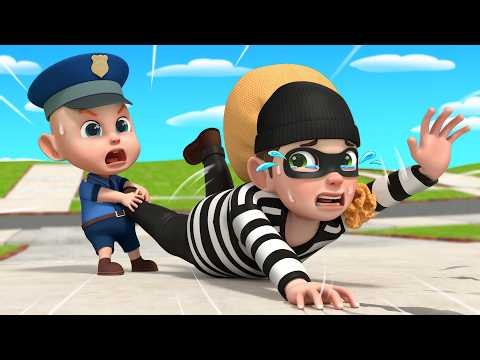 Oops! The Thief Got Caught by Police Rob 🚔 | Police Song | Rosoo Nursery Rhymes & Kids Songs