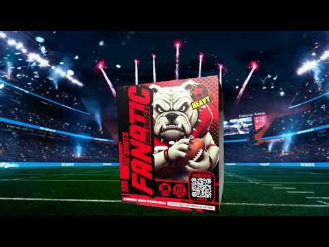 Bulldogs 200 gram cake from @SkyKingFireworksInc