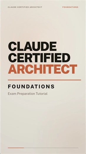 Free 40-page tutorial for the Claude Certified Architect – Foundations Exam #Claude #CCARF