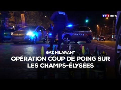 Gaz hilarant : opération coup de poing sur les Champs-Élysées｜TF1 INFO