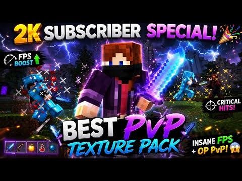 🎉🎮 **2K Subscriber Special - Epic PvP Texture Pack for Minecraft Java Edition!** 🎮🎉...