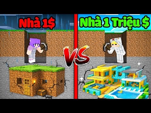 Chicken Tofu Takes the Challenge: Digging a House from $1 to $1,000,000 in Minecraft