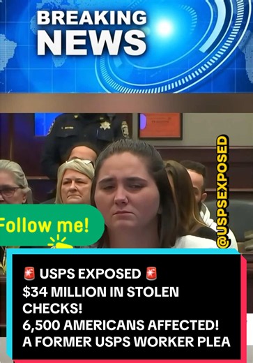 🚨 USPS EXPOSED: $34 MILLION IN STOLEN CHECKS. APPROXIMATELY 6,500 VICTIMS. AND A BETRAYAL OF THE AMERICAN PEOPLE’S TRUST! THIS IS NOT JUST ANOTHER COMPLAINT ABOUT THE POSTAL SERVICE. THIS IS A FEDERAL CRIMINAL CASE! According to the U.S. Department of Justice, former USPS letter carrier Destinee Ruffin of Indianapolis has pleaded guilty in connection with a massive $34 million stolen-check fraud conspiracy. Federal prosecutors estimate that approximately 6,500 PEOPLE WERE AFFECTED! Let that sin
