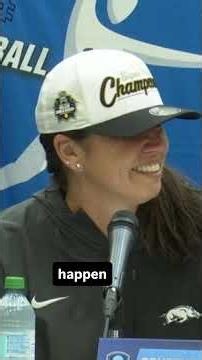 An emotional Coach Deifel speaks after Hogs' historic win over Duke