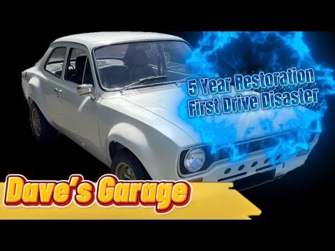 Classic MK1 Escort on the road for the first time after 5 year restoration. Has Problems