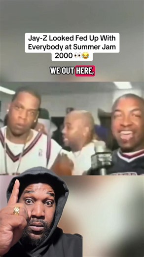 “Jay-Z looked like he wanted the whole Roc-A-Fella crew to leave him alone. 😂” #SummerJam #JayZ #RocAFella