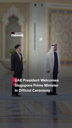 UAE President Welcomes Singapore PM in Official Ceremony