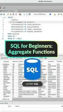 SQL For Beginners: Aggregate Functions! #data
