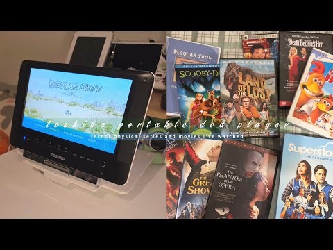 🎬unboxing my dream portable dvd player | physical series & movies I've watched