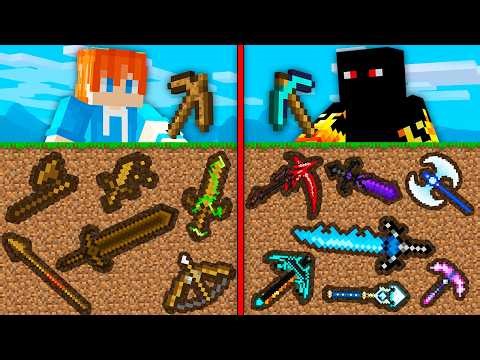 BATALHA de MINERAR ITENS SECRETOS no MINECRAFT