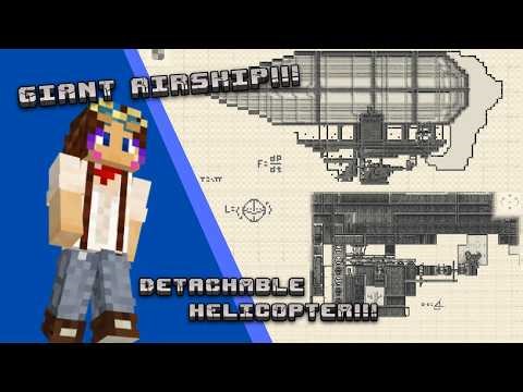 I Landed a Helicopter On an AIRSHIP In Minecraft