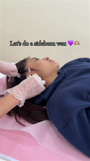 Such a tiny wax makes such a huge difference 💜🫶🏽 Using : @Wax Wax Orchid #fyp #waxing #wax #sideburnwax #waxer