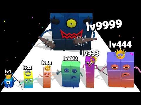 NUMBERCUBE MERGE EVOLUTION RUN - Level Up Numberblock Max Level Gameplay (Merge Number Cube: 3D Run)