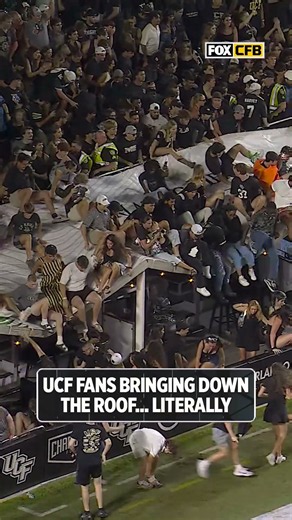 A victim of the UCF Football field storm after upsetting No. 2 BYU #cfb #collegefootball
