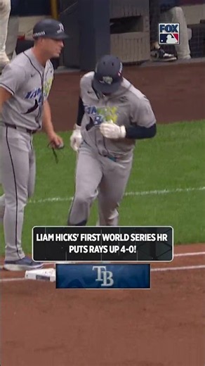 LIAM HICKS TWO-RUN HOMER! The Rays jump to a 4-0 lead in the 1st inning of Game 2!