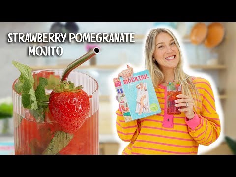 Strawberry Pomegranate Mojito | Non-Alcoholic Mocktail Recipe w/ Callie Gullickson