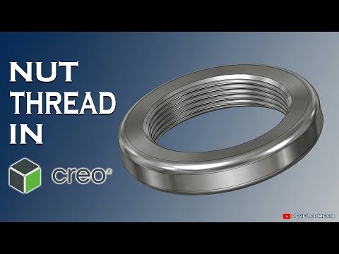 How to Create Nut Internal Thread in PTC Creo | Easy CAD Tutorial | PTC CREO | DEVELOPMECH