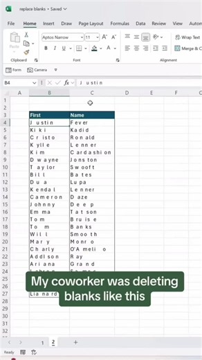 How to instantly remove extra spaces inside your Excel cells 📝 DM me 'WIZARD' and I'll send you my FREE Excel shortcut guide! #excel #exceltips #findandreplace #tutorial