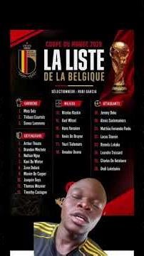 Voici la liste des belges (diables rouges) pour la coupe du 🌍