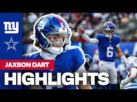 Highlights: Jaxson Dart | Giants vs. Cowboys | Week 18