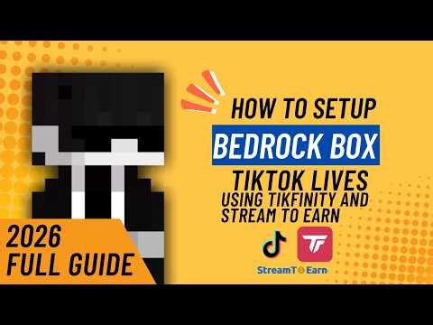 How To Setup TikTok LIVE Minecraft Gifts (StreamToEarn + TikFinity + Bedrock Box 2026 Tutorial)