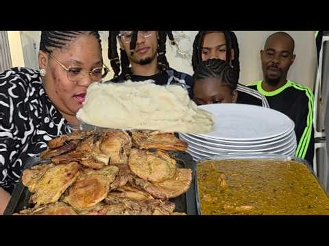 African Food for dinner for my family of 8 🍲 😋