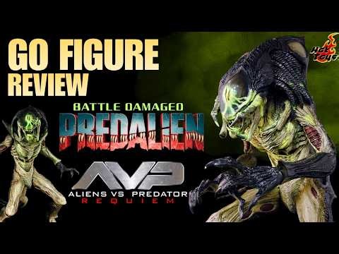 HOT TOYS ALIEN VS PREDATOR 2 REQUIEM BATTLE DAMAGED PREDALIEN 1/6 SCALE FIGURE REVIEW