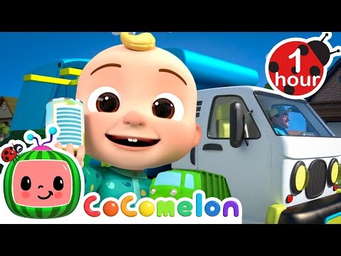 Wheels on the Recycling Truck! ♻️ | CoComelon 🍉 | 🔤 Subtitled Sing Along Songs 🔤