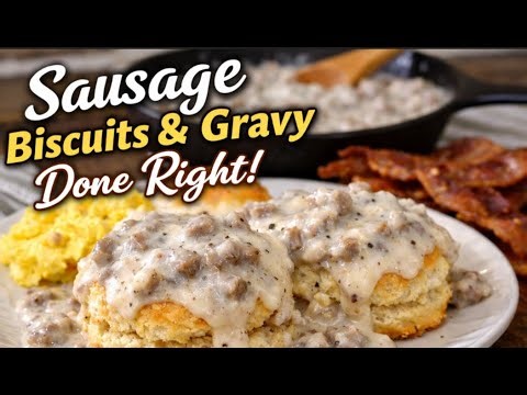 The Best Sausage Biscuits & Gravy