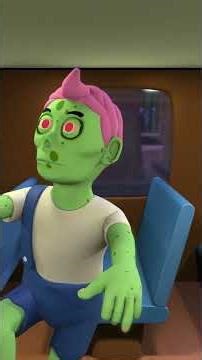 Cinco zumbis andando de ônibus #músicasinfantis #shorts #shortsfeed