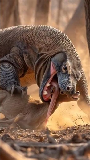 The Most Terrifying Predator of the Jungle | Komodo Dragon #animal #animalattack #attack #ytshorts