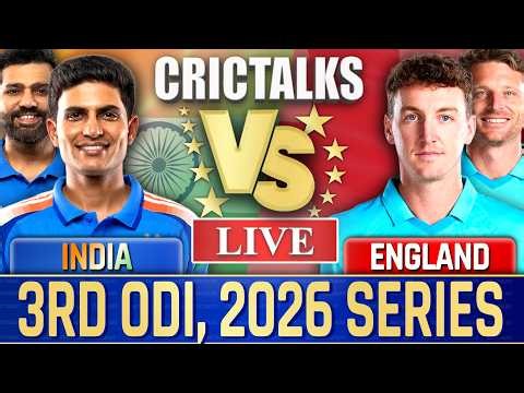 🔴 Live: IND vs ENG, 3rd ODI, 2026 Series Live Cricket Match Today, Live Score Commentary 25 Ov